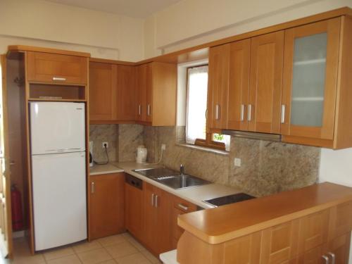 Kuchyň nebo kuchyňský kout v ubytování Anastasia Apartments