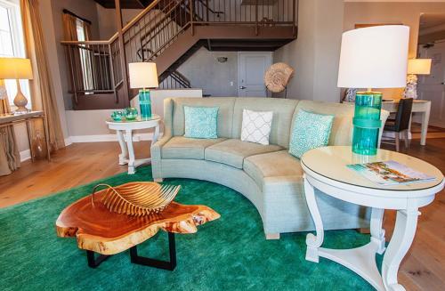 a living room with a couch and a table at The Don CeSar in St Pete Beach