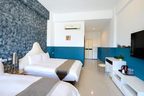 Televisyen dan/atau pusat hiburan di Da Jen Shan Style Resort