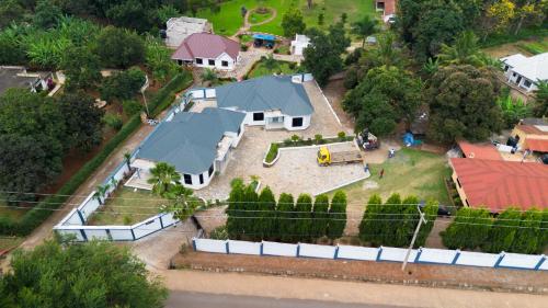 an aerial view of a house with a yard at Mwisongo Homestay in Morogoro