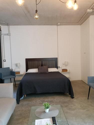 a bedroom with a bed and a couch and a table at Corredera Travel 2 in Córdoba