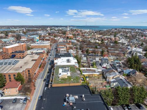 an aerial view of a city with a street at Upscale Condo In Annapolis w/Private Parking in Annapolis