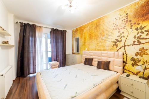 เตียงในห้องที่ CozyFlat in the central Arad