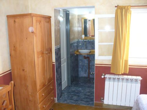 Ett badrum på Hosteria Nuevo Sol