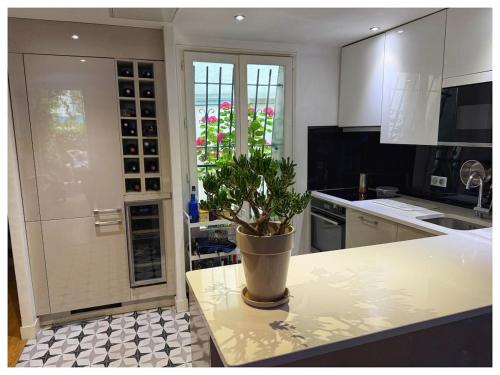 Duplex AC, open terrasse, Paris center