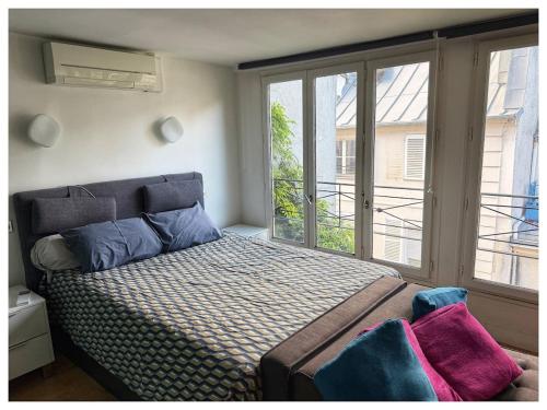 Duplex AC, open terrasse, Paris center