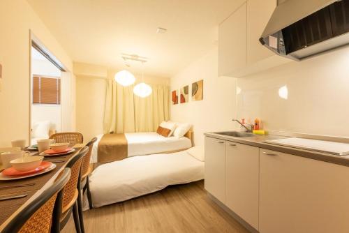 Station 2min walk 2Doublebed 1Sofabed Max 5person Direct USJ 5min Namba 8min