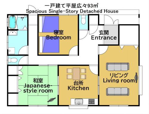 a floor plan of a house at Bhome Hikone Jizo in Hikone