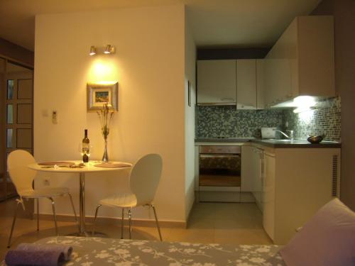 Kuchyň nebo kuchyňský kout v ubytování Studio Apartment Lavender