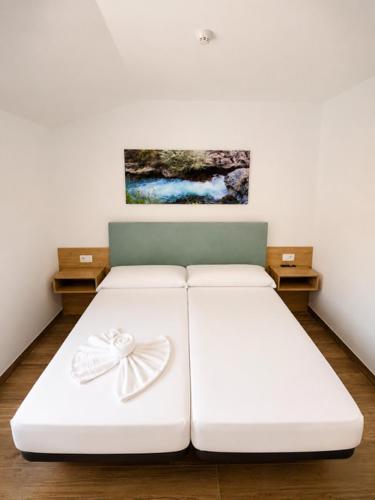 Llit o llits en una habitació de Hotel Royuela