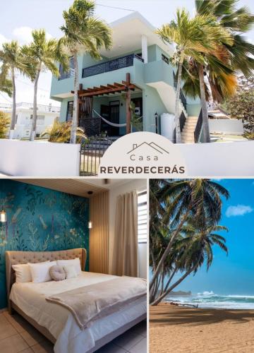 a collage of photos of a villa on the beach at 6BR Beachfront Compound w-Generator & Games in Camuy