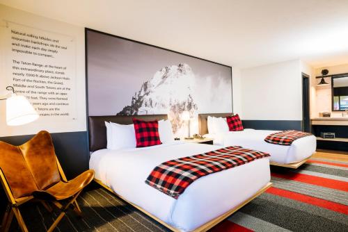 Katil atau katil-katil dalam bilik di Mountain Modern Jackson Hole