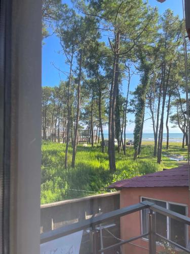 a view of the ocean from a balcony at Blue Horizon in Grigoleti