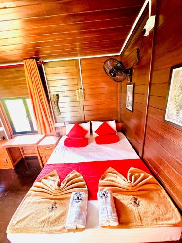 a bedroom with two beds in a boat at Animal View Point Yala in Tissamaharama