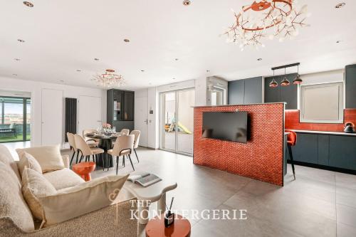 Penthouse de 210m2 comprenant 3 chambres à Paris avec Terrasse et Véranda avec climatisation