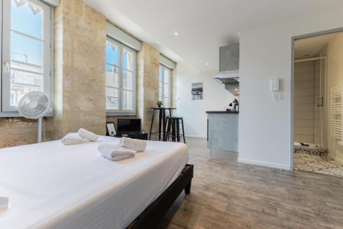 Bel appartement lumineux avec climatisation et pierre Bordelaise pour 2p