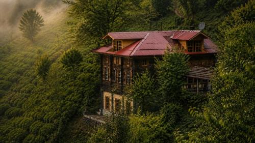 a house in the middle of a hill at Anka Köy Evi in Çamlıhemşin