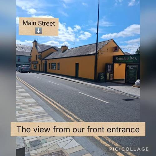 a view of an empty street with a building at Ambassador House in Carrick on Shannon
