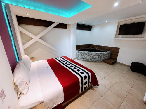 First Inn Hotel & Business में एक कमरे में एक या कई बेड