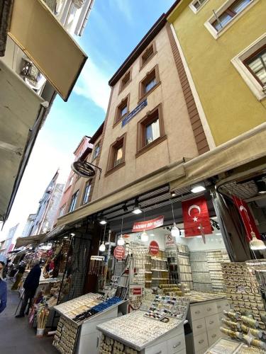 a store front of a building in a city at Kaan Pansiyon in Bartın