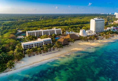 an aerial view of a resort on a beach at Zel Cozumel in Cozumel