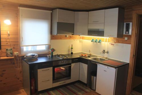 Kuchyň nebo kuchyňský kout v ubytování Kapteni Holiday House