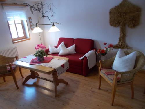 Posezení v ubytování Ferienwohnung Hockert