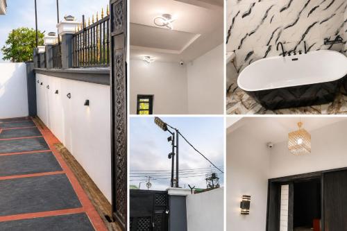 a collage of photos of a house at Seychelles Bella House in Mahe