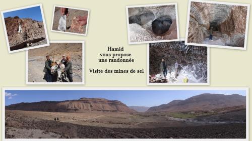a collage of photos of the desert and mountains at Auberge Amazigh in Tamtetoucht