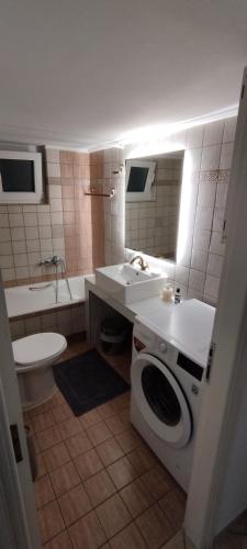 Et badeværelse på Neoclassical apartment in kadmia