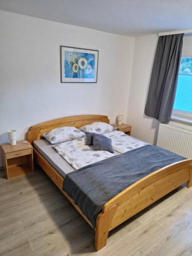 Apartmaji Mojca房間的床