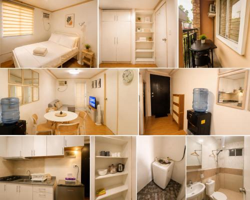 a collage of photos of a small apartment at REI365 Condotel in Davao City