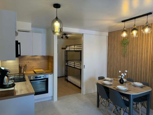 Studio lumineux avec vue sur les pistes