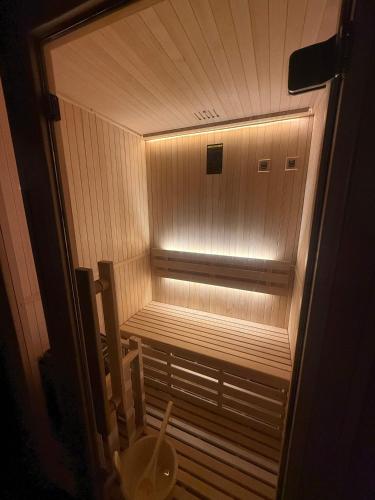 an overhead view of a sauna in a room at Maison Ainvelle - with Sauna in Ainvelle