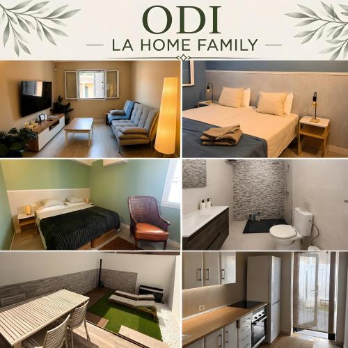 a collage of photos of a hotel room at Odi Suite&Home in Maspalomas