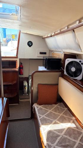a view of the inside of a small room in a boat at Viana Sealife in Viana do Castelo