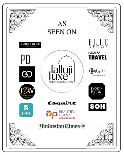 a set of logos and icons for different types of resorts at Lalluji Luxe in Jaipur