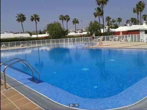 a large swimming pool with blue water at Albaricoques Sun & Beach in Maspalomas