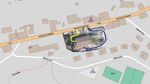 a schematic diagram of the proposed site of a building at MMM soirée étape in La Séauve-sur-Semène