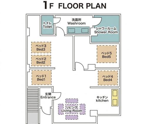 oideya1は駅出て1分大阪観光の拠点最大8人