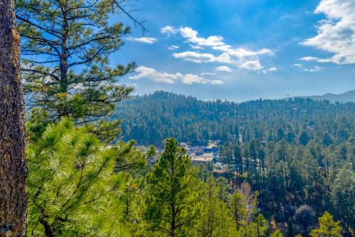 a view from the top of a mountain with trees at Hold Your Horses in Ruidoso