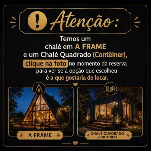 a flyer for a home with a picture of a frame at Chalés Villa Alecrim COM HIDROMASSAGEM E AR CONDICIONADO in Campos do Jordão