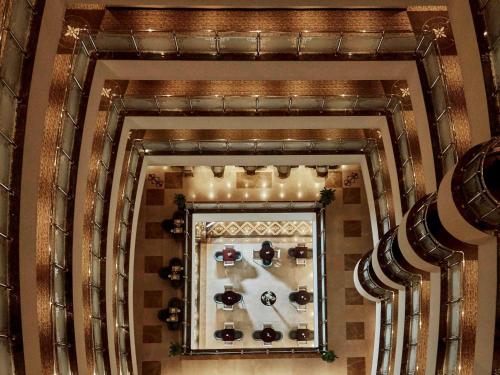 an overhead view of a display case in a building at Zamzam Pullman Madina in Medina