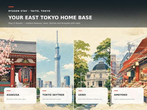NewOpen 竜泉客棧 浅草 上野近く 家族旅行に最適 最大6人宿泊可