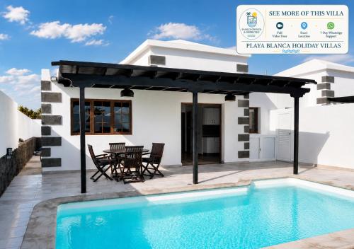 Stunning Villa Arabella - Heated Pool - BBQ - Amazing Terrace - Playa Blanca