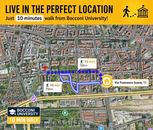 Brand New Modern Studio, Bocconi 10 min Walk