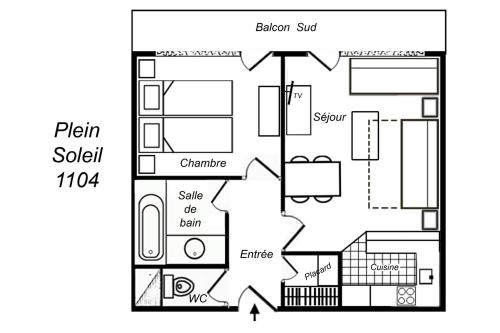 Résidence Plein Soleil - APPARTEMENT CLAIR ET CHALEUREUX, LABEL MERIBEL MAE-7500