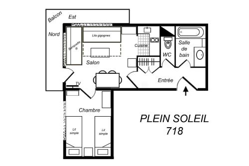 Résidence Plein Soleil - LUMINEUX ET CONFORTABLE, APPARTEMENT LABEL MÉRIBEL MAE-7630