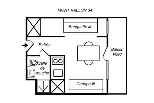 Résidence Mont Vallon - STUDIO DANS UNE RÉSIDENCE CALME AVEC PARKING PRIVATIF MAE-7688
