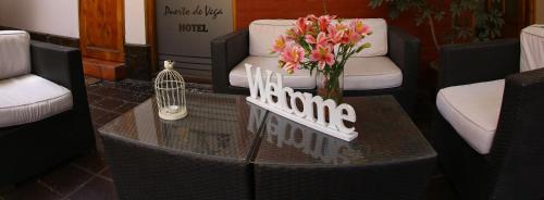 Ruang duduk di Hotel Puerto de Vega